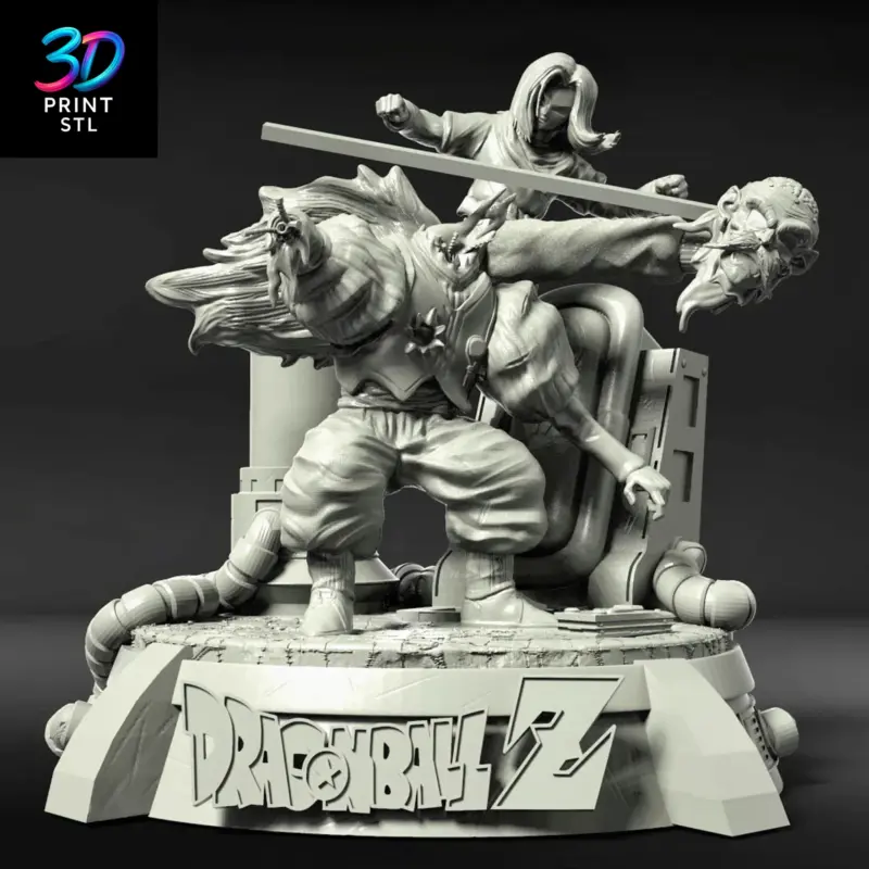 A-17 vs Dr. Gero Dragon Ball | STL for 3D Printers - Image 2