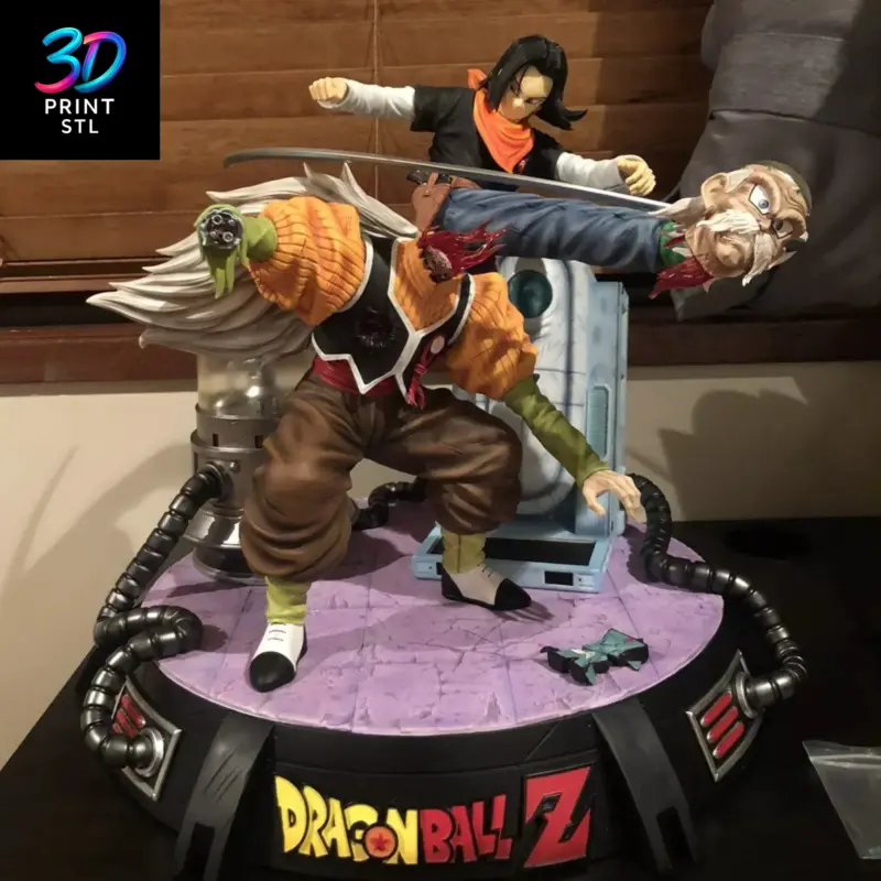 A-17 vs Dr. Gero Dragon Ball | STL for 3D Printers - Image 3