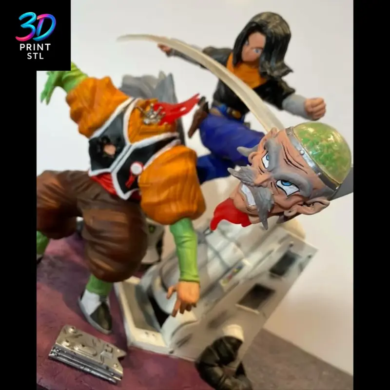 A-17 vs Dr. Gero Dragon Ball | STL for 3D Printers - Image 6