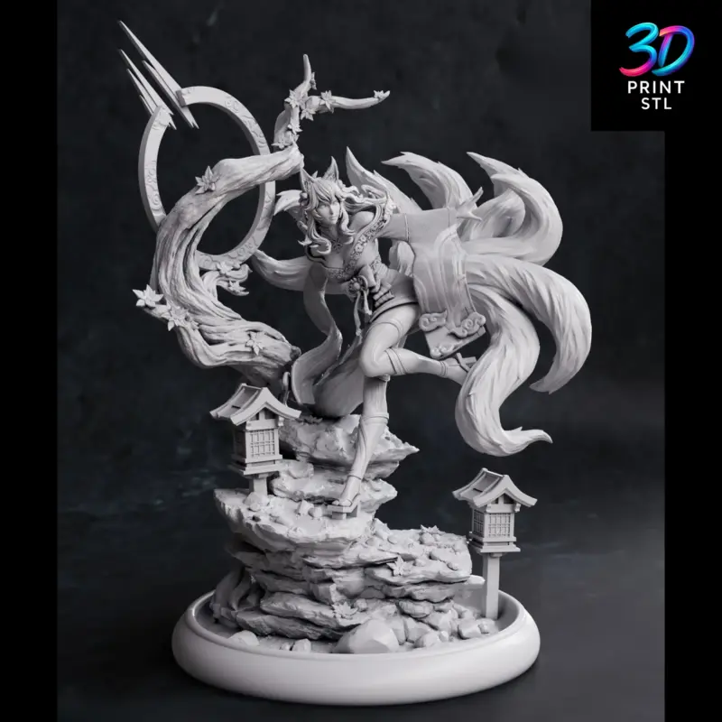 Ahri League of Legends | STL File for 3D Printing - Image 3