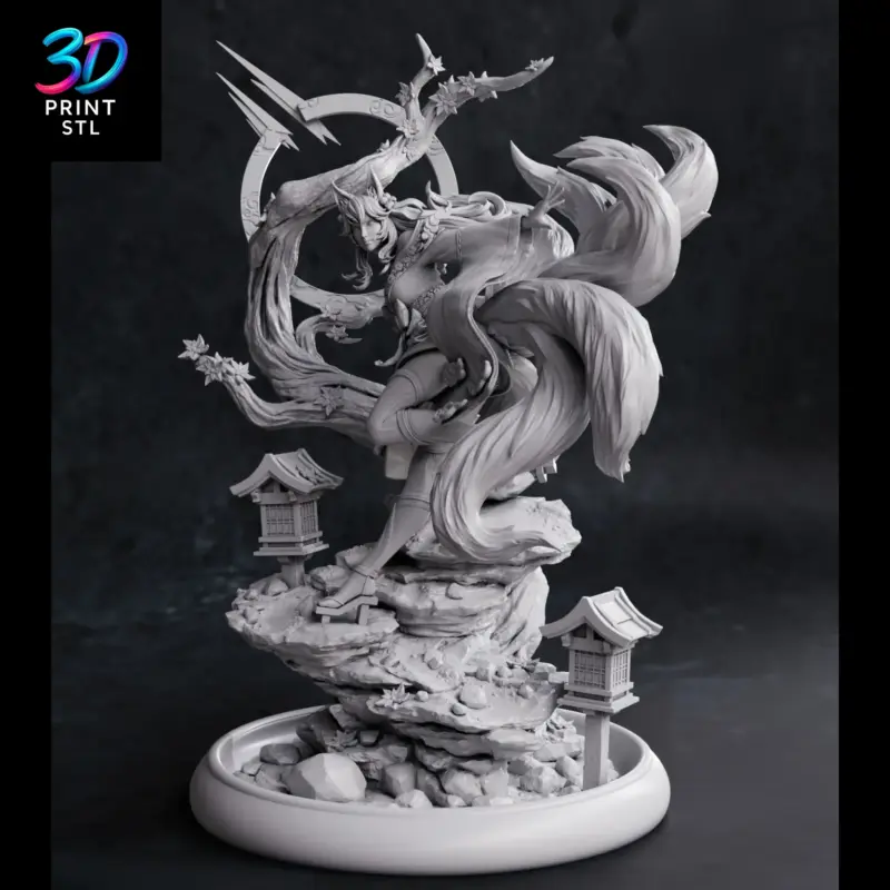 Ahri League of Legends | STL File for 3D Printing - Image 4