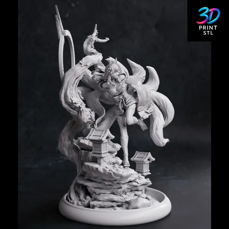 Ahri League of Legends | STL File for 3D Printing - Image 6