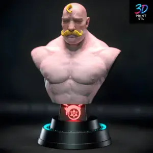 Alex Louis Armstrong Bust Fullmetal Alchemist | STL for 3D Printers