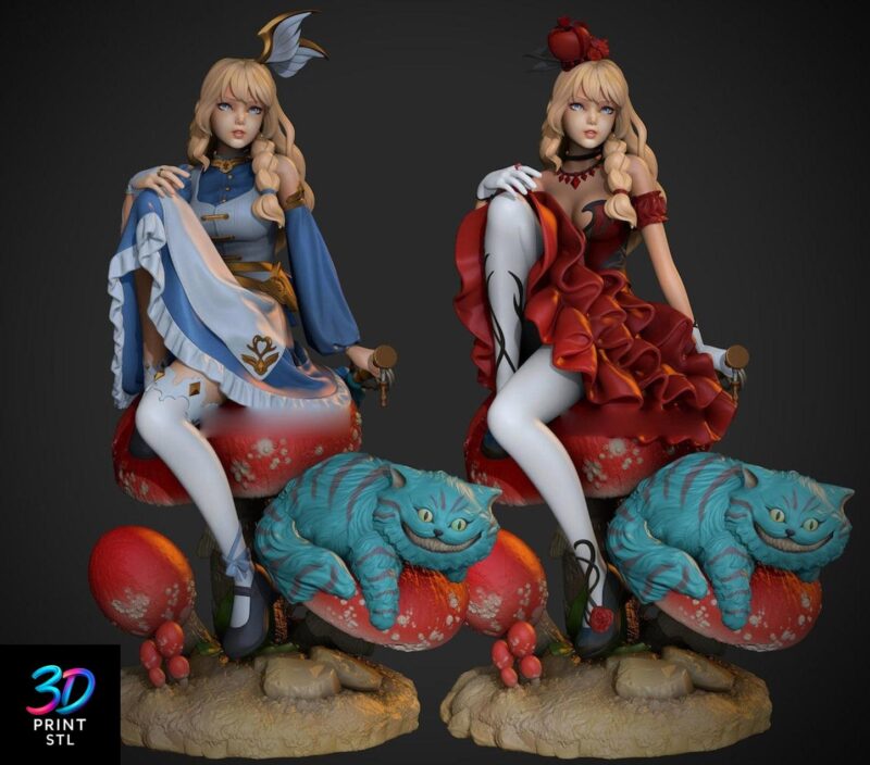 Alice Figure Alice in Wonderland | 3D Print File | STL - Image 3