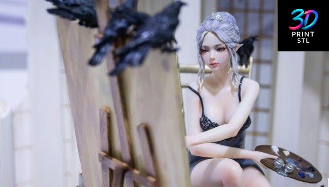 Anime Princess Girl Figure Anime | STL File for 3D Printing - Image 2