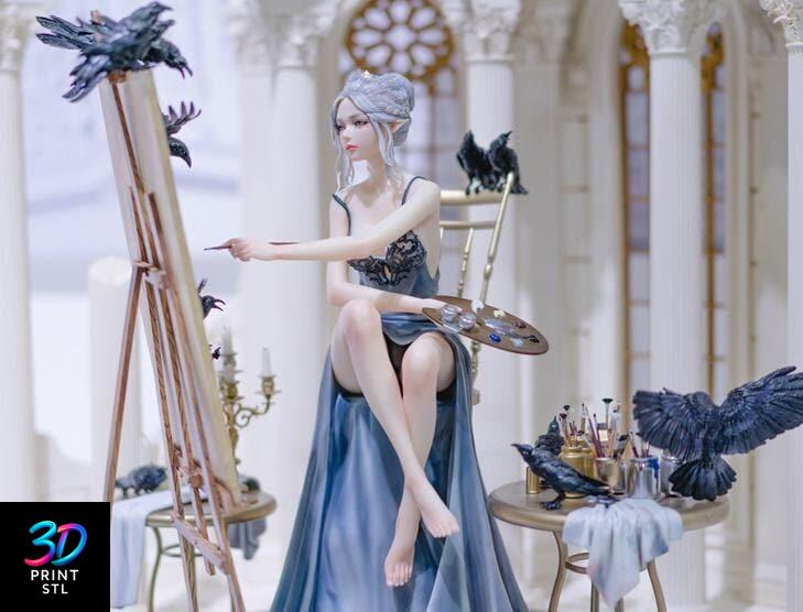 Anime Princess Girl Figure Anime | STL File for 3D Printing - Image 3