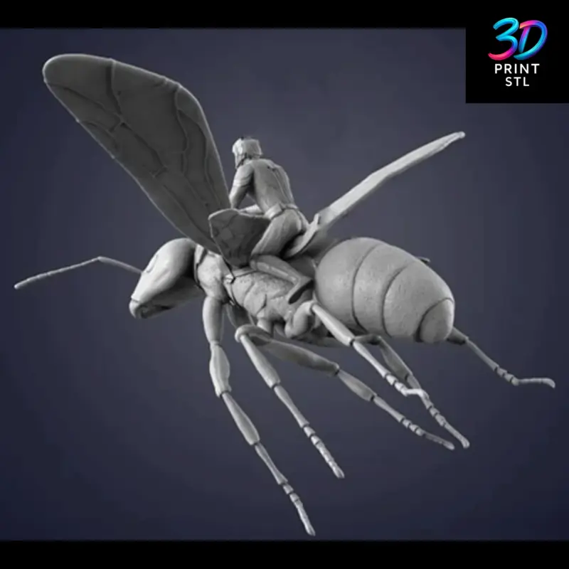 Ant-Man Riding Giant Ant Marvel | STL File for 3D Printing - Image 3