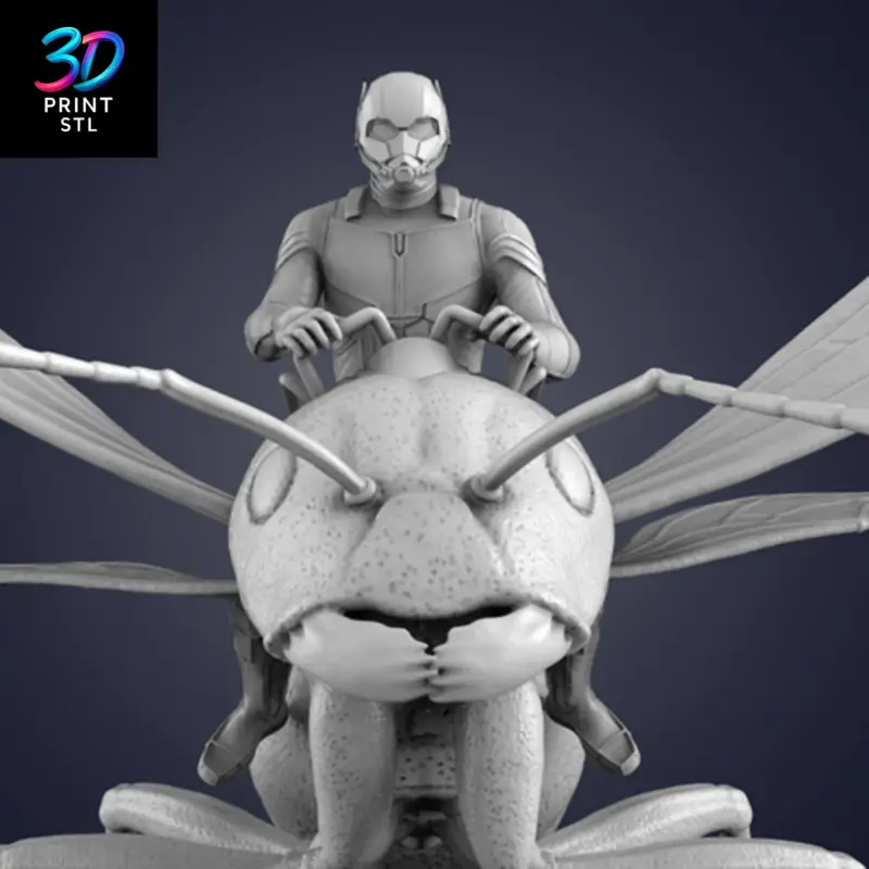 Ant-Man Riding Giant Ant Marvel | STL File for 3D Printing - Image 4