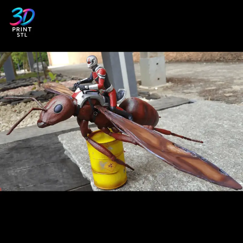 Ant-Man Riding Giant Ant Marvel | STL File for 3D Printing - Image 6