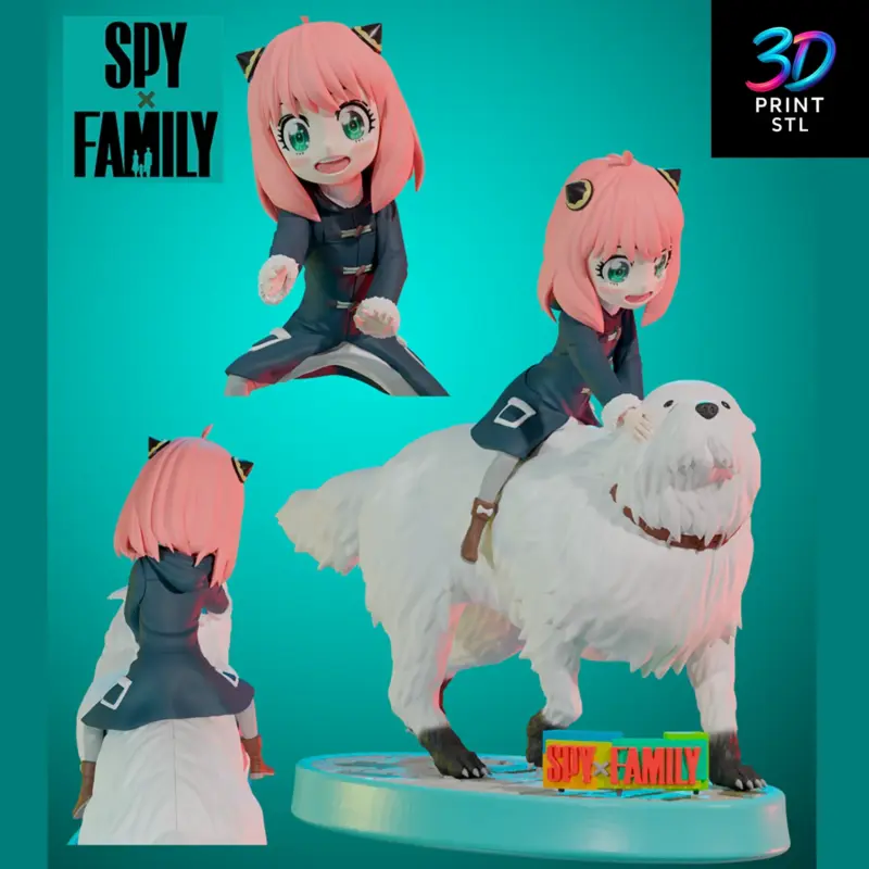 Anya & Bond Spy x Family | STL File for 3D Printing