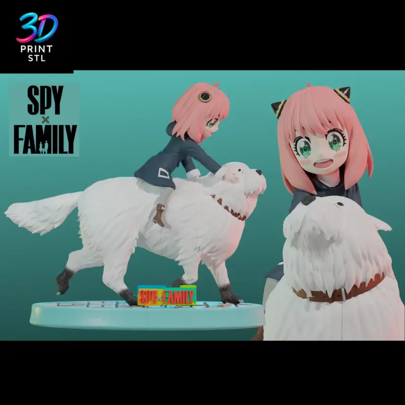 Anya & Bond Spy x Family | STL File for 3D Printing - Image 2