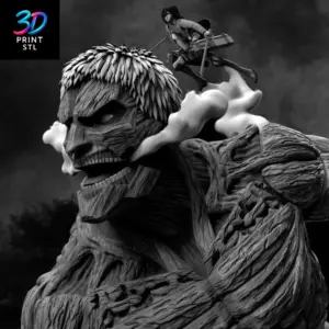 Armored Titan & Mikasa Attack on Titan | STL File for 3D Printing