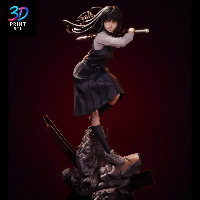 Asa Mitaka Chainsaw Man | STL File for 3D Printing