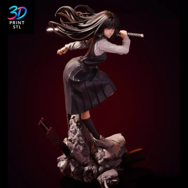 Asa Mitaka Chainsaw Man | STL File for 3D Printing - Image 2
