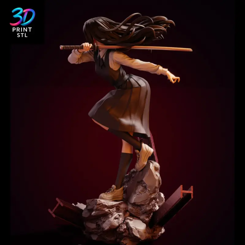 Asa Mitaka Chainsaw Man | STL File for 3D Printing - Image 3