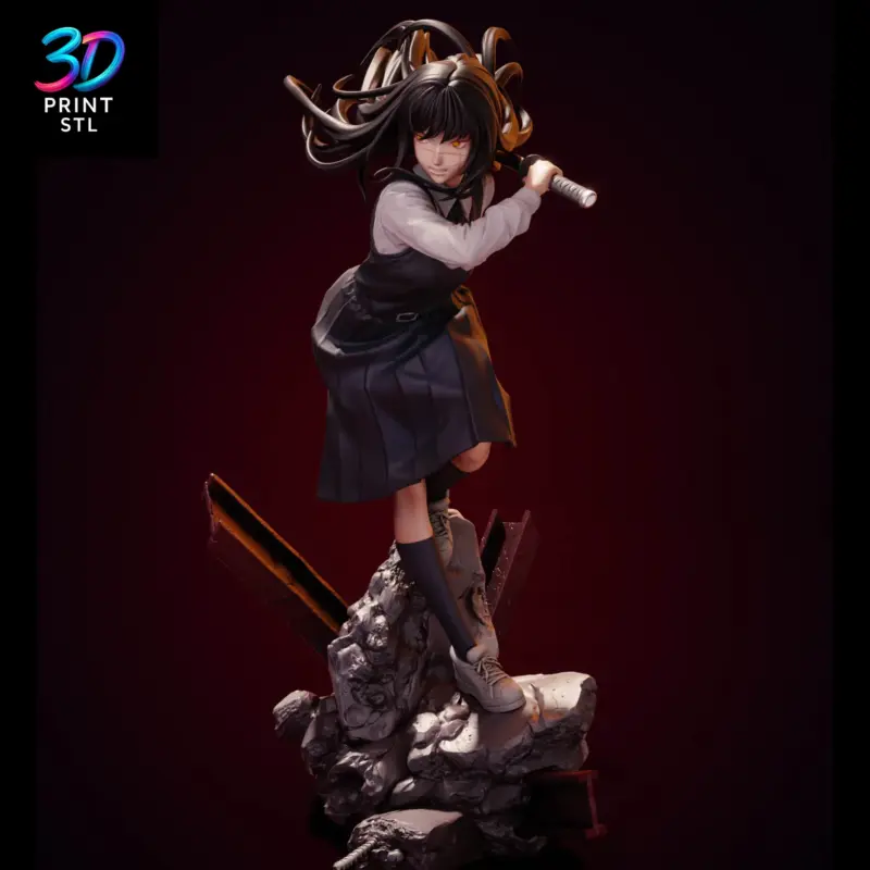 Asa Mitaka Chainsaw Man | STL File for 3D Printing - Image 4