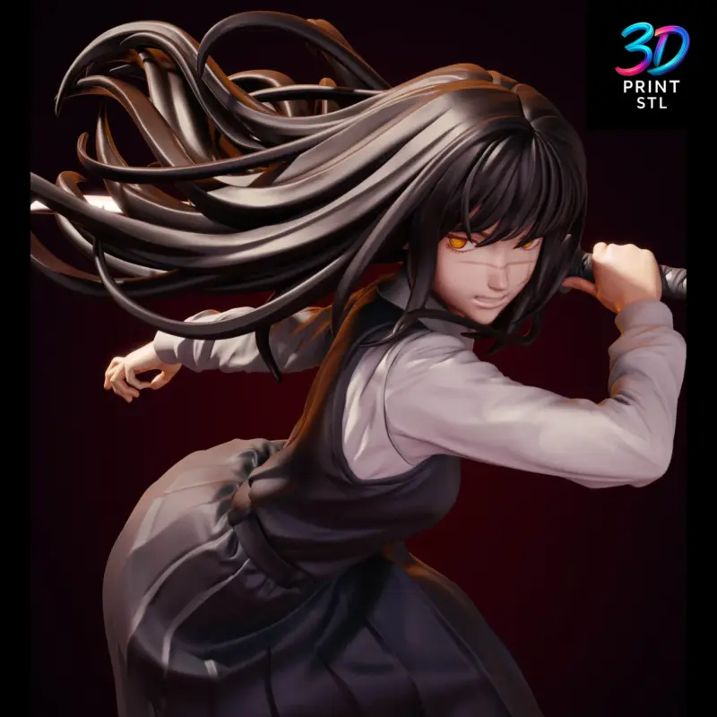 Asa Mitaka Chainsaw Man | STL File for 3D Printing - Image 5