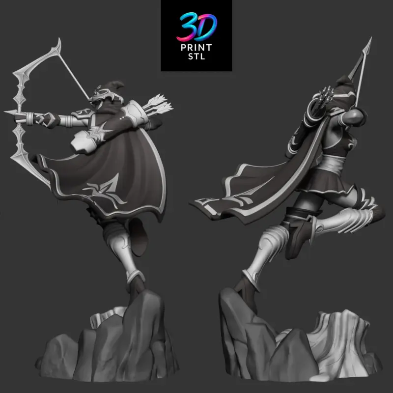 Ashe League of Legends | STL File for 3D Printing - Image 3