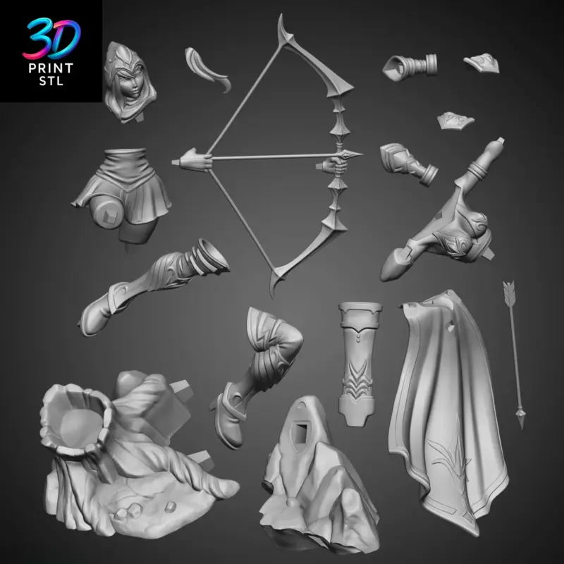 Ashe League of Legends | STL File for 3D Printing - Image 4