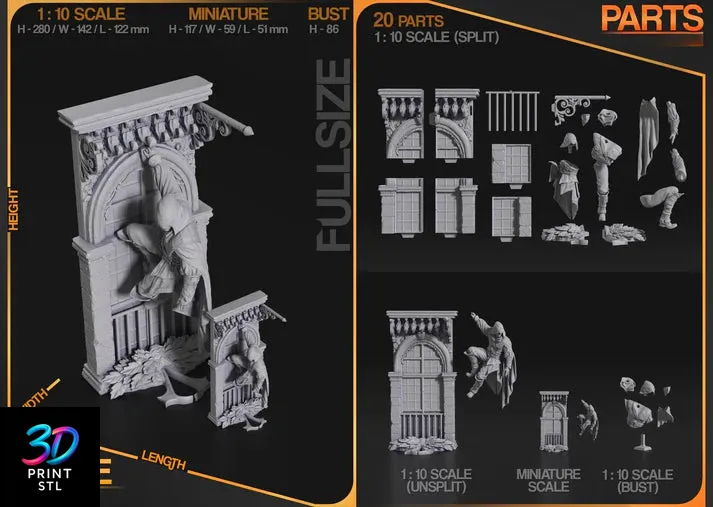 Ezio Auditore Figure – Assassin’s Creed STL 3D Print Model - Image 4