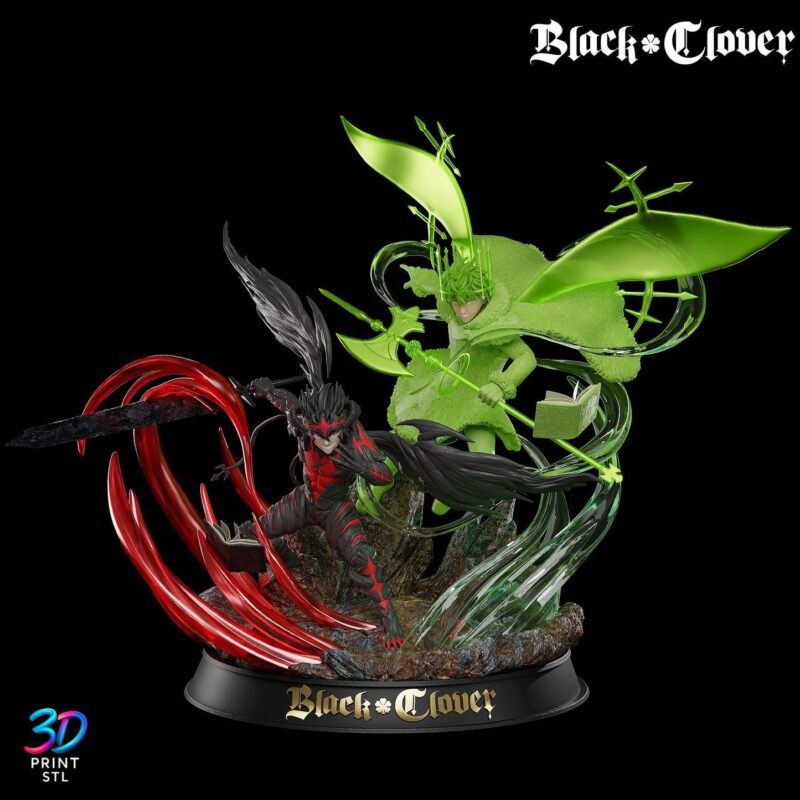 Asta vs Yuno Black Clover | 3D Print Model | STL - Image 2