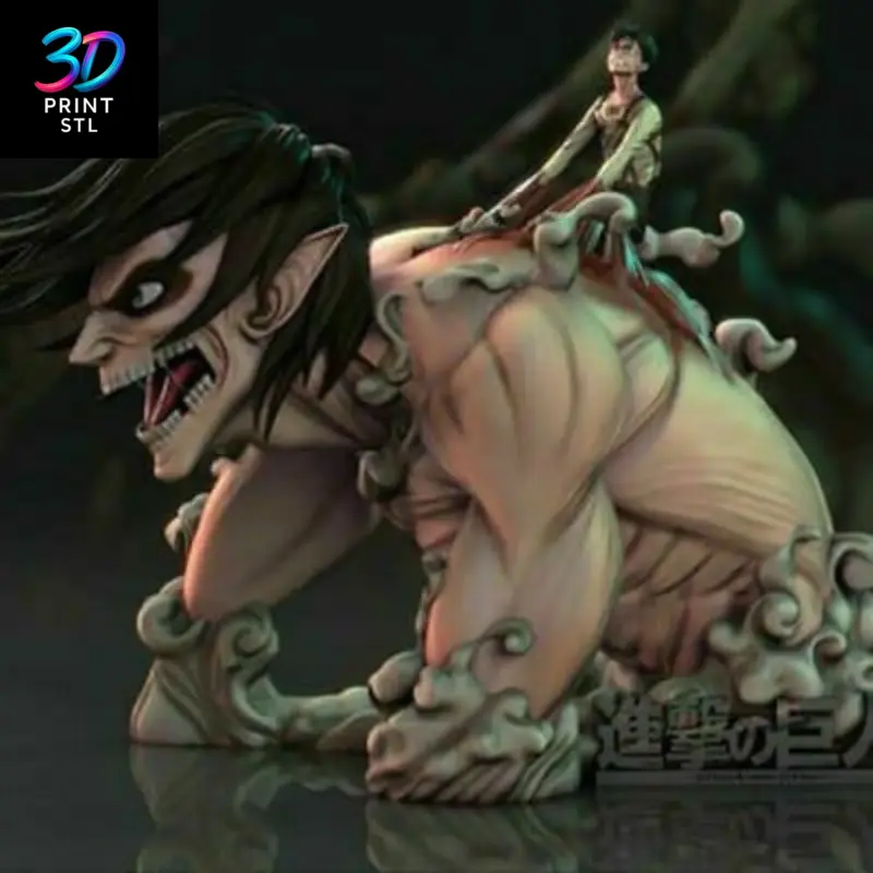 Attack Titan Eren Shingeki no Kyojin | 3D Print Model | STL