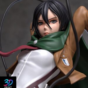 Attack on Titan Mikasa Battle Pose | STL File for 3D Printers