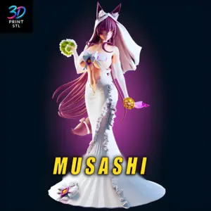 Musashi Wedding Azur Lane | STL for 3D Printers