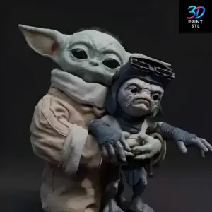Babu and Grogu STL 3D Print Model 2