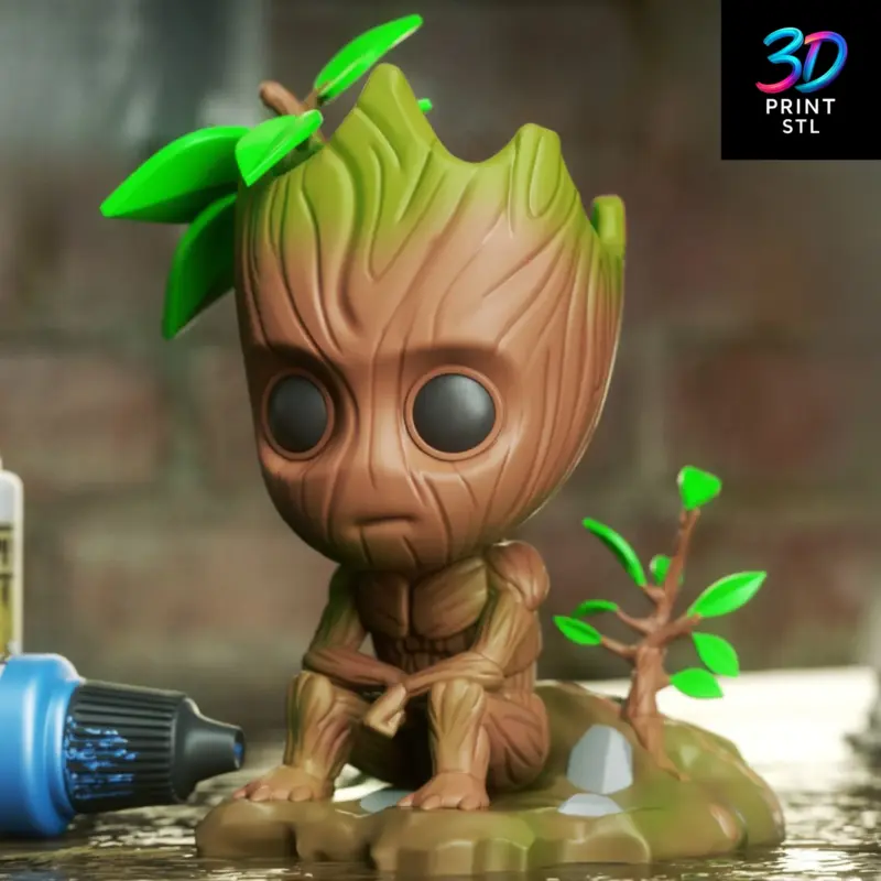 Baby Groot Chibi Guardians of the Galaxy | STL File for 3D Printing
