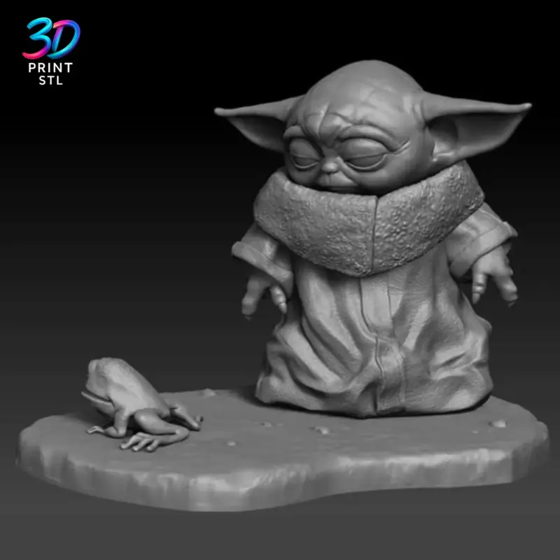 Baby Yoda Figure The Mandalorian | 3D Print Model | STL - Image 3