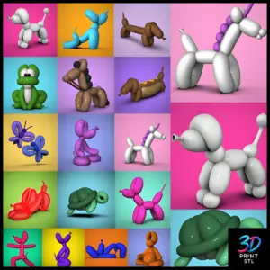 Balloon Animals Pack | 3D Print File | STL