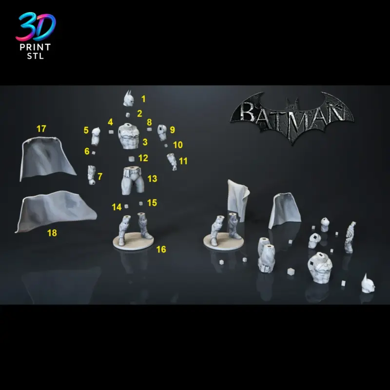 Batman Figure DC Comics | 3D Print Model | STL - Image 6