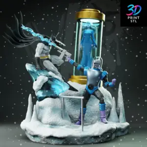 Batman vs Mr. Freeze Diorama DC Comics | STL File for 3D Printing