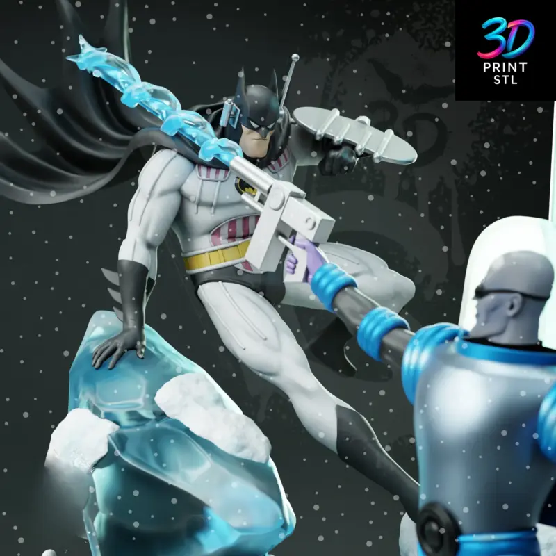 Batman vs Mr. Freeze Diorama DC Comics | STL File for 3D Printing - Image 3