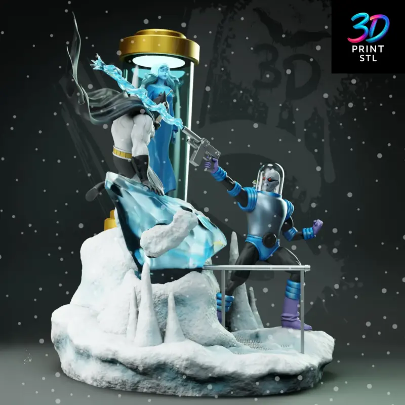 Batman vs Mr. Freeze Diorama DC Comics | STL File for 3D Printing - Image 5