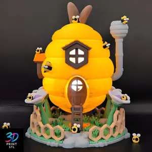 Beehive House Lamp and Box | 3D Print Model | STL