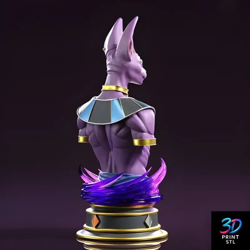 Beerus Bust Dragon Ball Super | 3D Print File | STL - Image 3