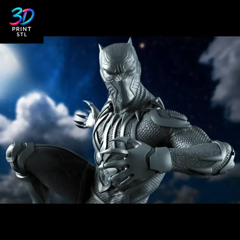Black Panther Figure Marvel | 3D Print Model | STL - Image 3