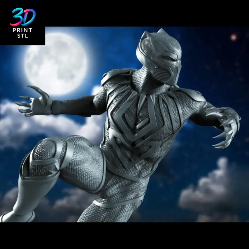 Black Panther Figure Marvel | 3D Print Model | STL - Image 4