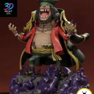 Blackbeard Figure One Piece | STL for 3D Printers
