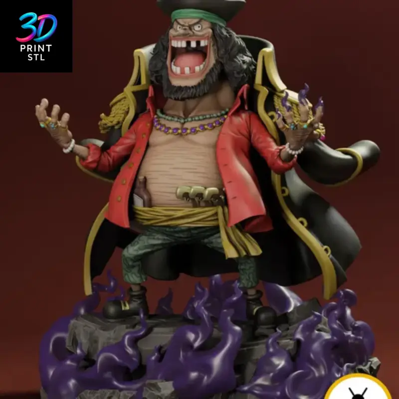 Blackbeard Figure One Piece | STL for 3D Printers