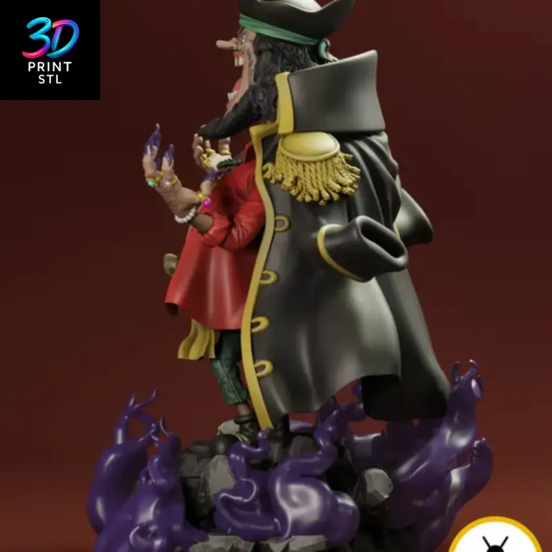 Blackbeard Figure One Piece | STL for 3D Printers - Image 3