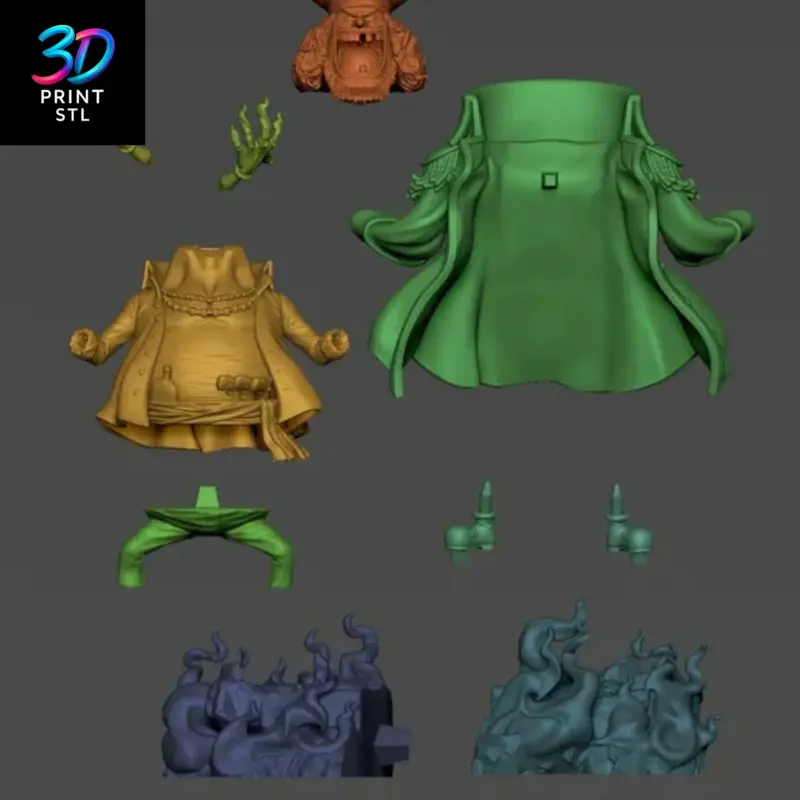 Blackbeard Figure One Piece | STL for 3D Printers - Image 7