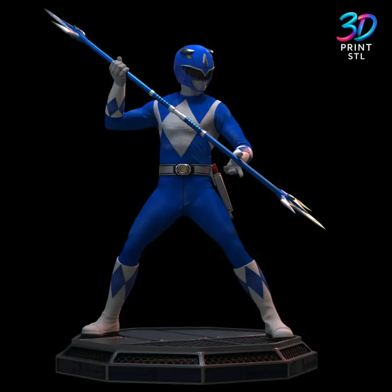Blue Power Ranger Figure Power Rangers | 3D Print File | STL - Image 2