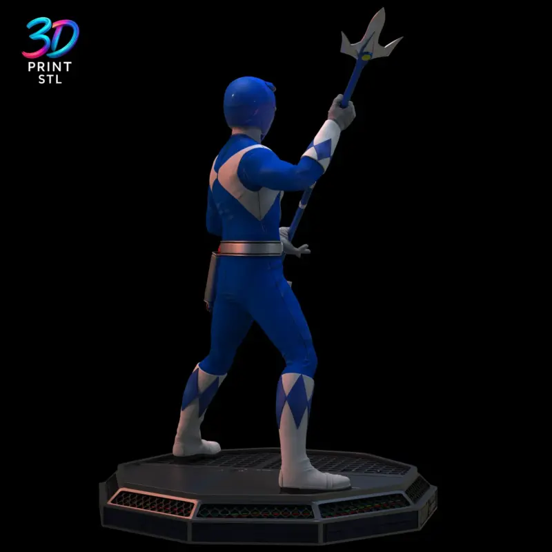 Blue Power Ranger Figure Power Rangers | 3D Print File | STL - Image 3