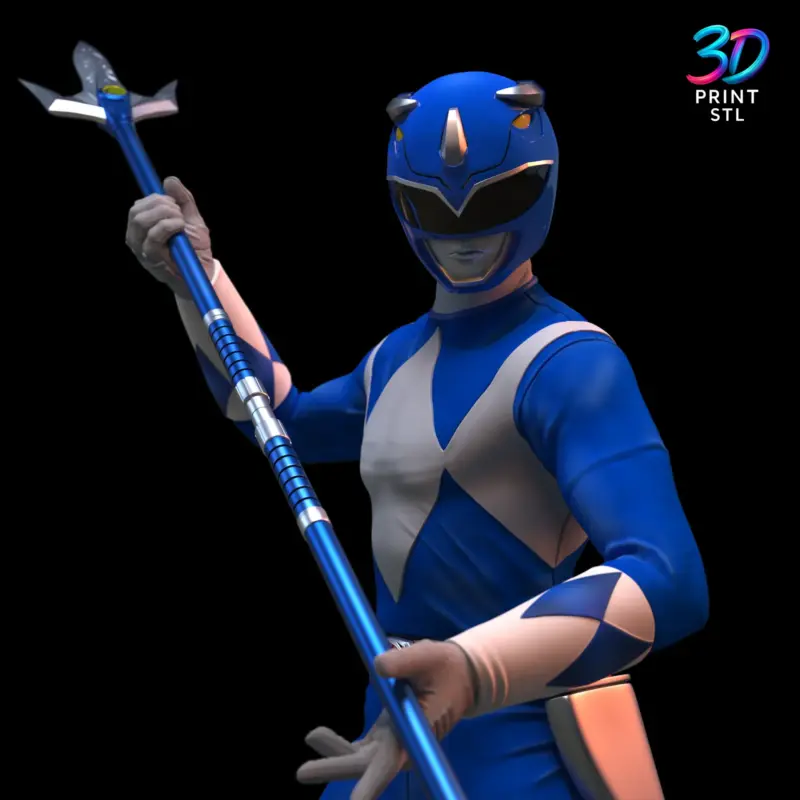 Blue Power Ranger Figure Power Rangers | 3D Print File | STL - Image 4