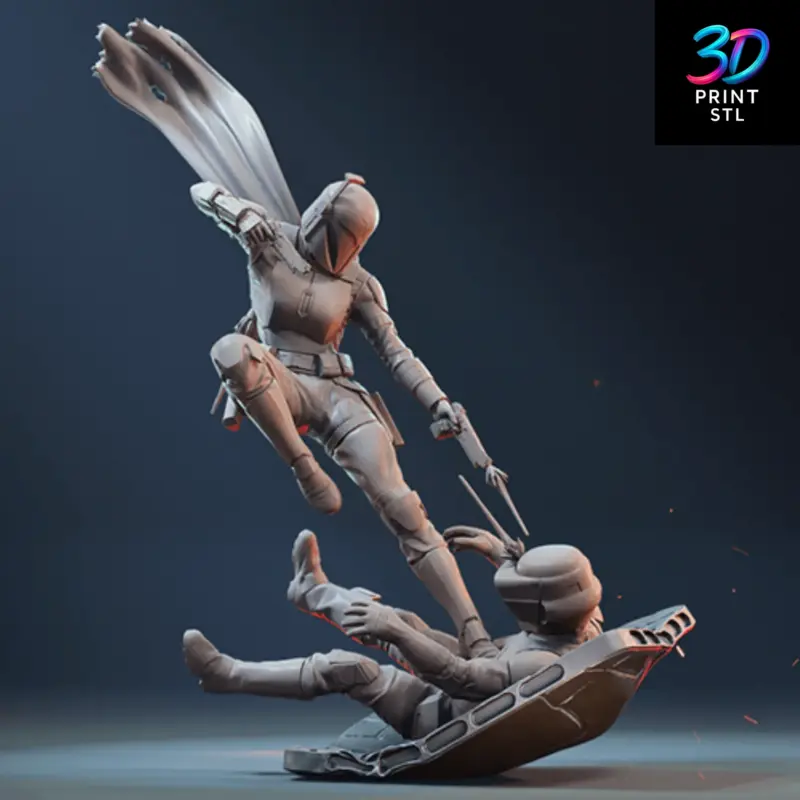Bo-Katan Kryze Diorama Star Wars | 3D Print Model | STL
