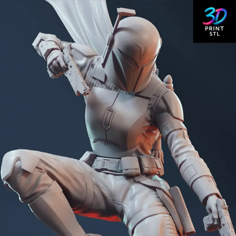 Bo-Katan Kryze Diorama Star Wars | 3D Print Model | STL - Image 2