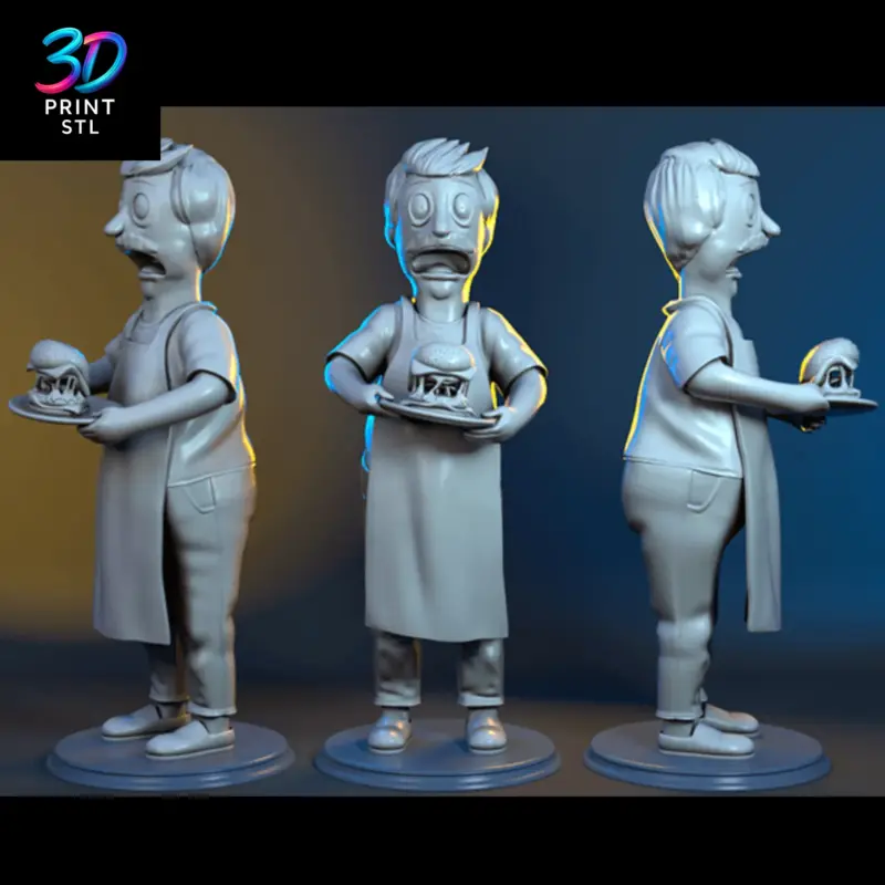 Bob Belcher Figure Bob's Burgers | 3D Print Model | STL